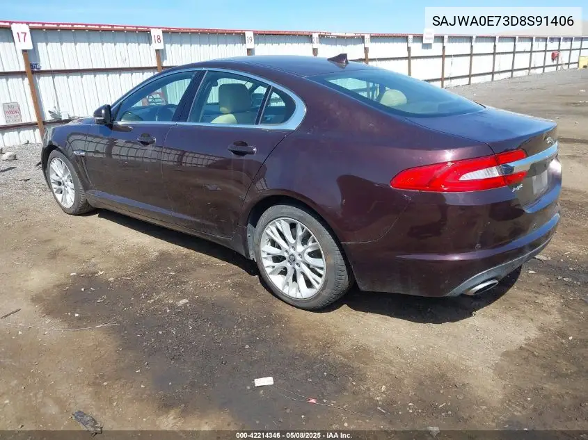2013 Jaguar Xf V6 Sc VIN: SAJWA0E73D8S91406 Lot: 42214346