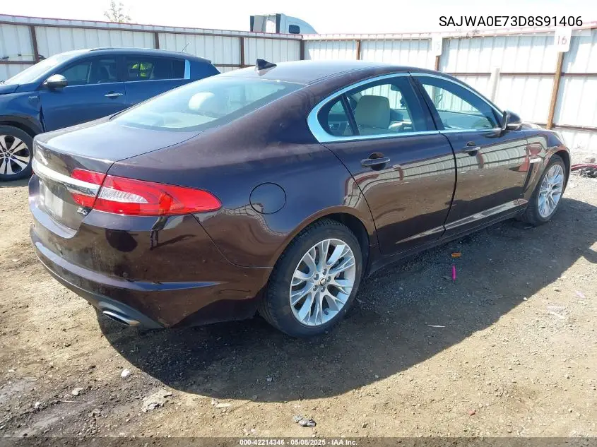 2013 Jaguar Xf V6 Sc VIN: SAJWA0E73D8S91406 Lot: 42214346