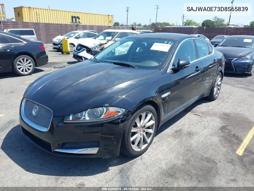 2013 Jaguar Xf V6 Sc VIN: SAJWA0E73D8S65839 Lot: 42254279