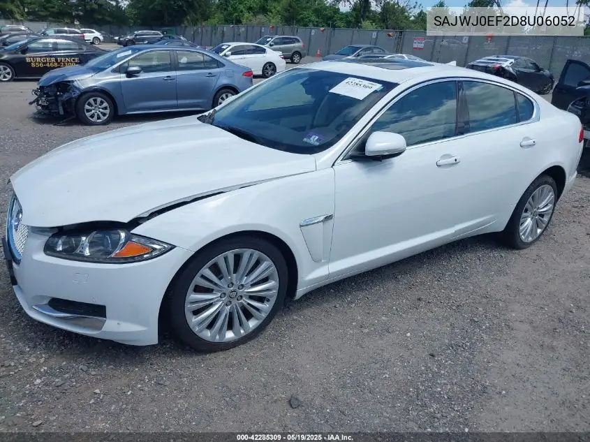 2013 Jaguar Xf V6 Sc VIN: SAJWJ0EF2D8U06052 Lot: 42285309
