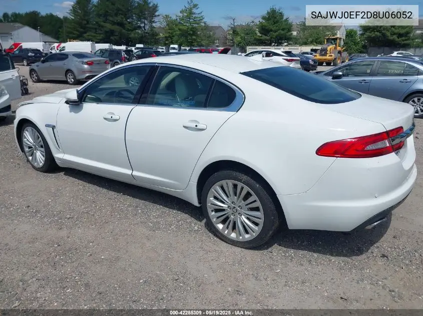 2013 Jaguar Xf V6 Sc VIN: SAJWJ0EF2D8U06052 Lot: 42285309