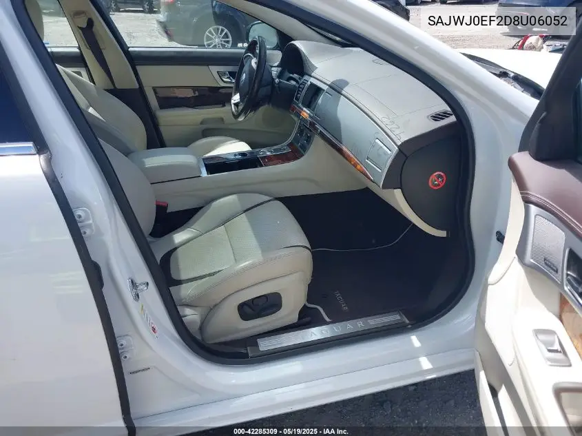 2013 Jaguar Xf V6 Sc VIN: SAJWJ0EF2D8U06052 Lot: 42285309