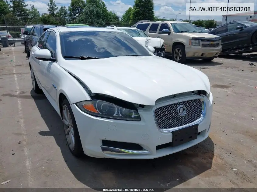 2013 Jaguar Xf V6 Sc VIN: SAJWJ0EF4D8S83208 Lot: 42540148