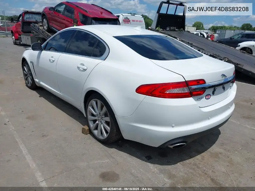 2013 Jaguar Xf V6 Sc VIN: SAJWJ0EF4D8S83208 Lot: 42540148