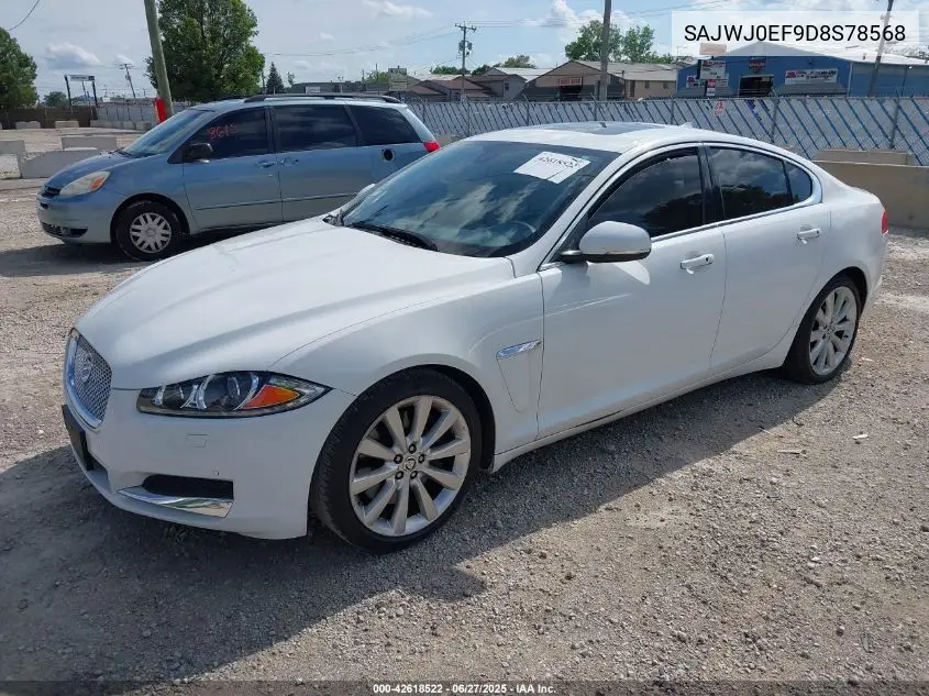 2013 Jaguar Xf V6 Sc VIN: SAJWJ0EF9D8S78568 Lot: 42618522