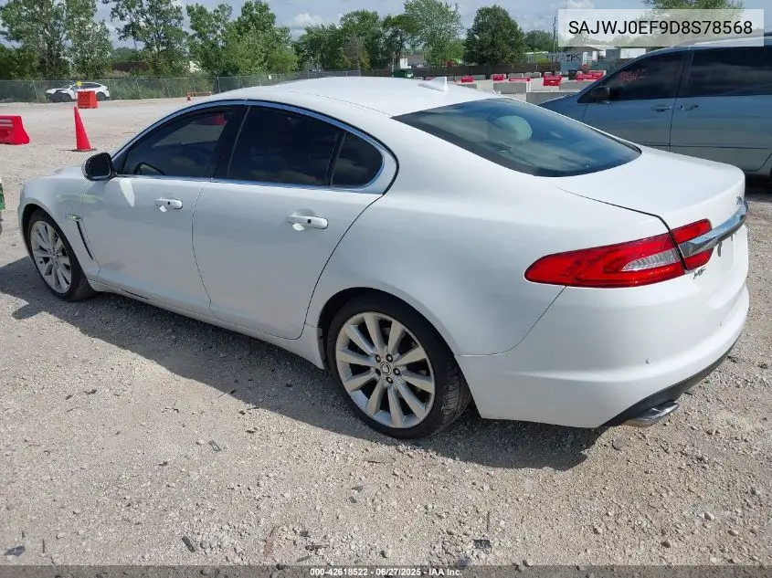 2013 Jaguar Xf V6 Sc VIN: SAJWJ0EF9D8S78568 Lot: 42618522