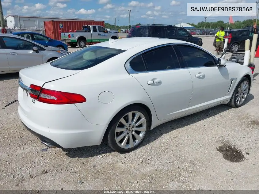 2013 Jaguar Xf V6 Sc VIN: SAJWJ0EF9D8S78568 Lot: 42618522