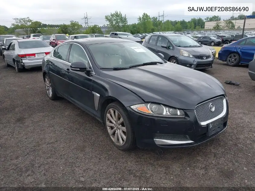 2013 Jaguar Xf VIN: SAJWJ0EF2D8S86690 Lot: 42654398