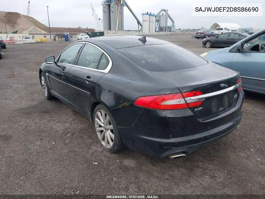 2013 Jaguar Xf VIN: SAJWJ0EF2D8S86690 Lot: 42654398