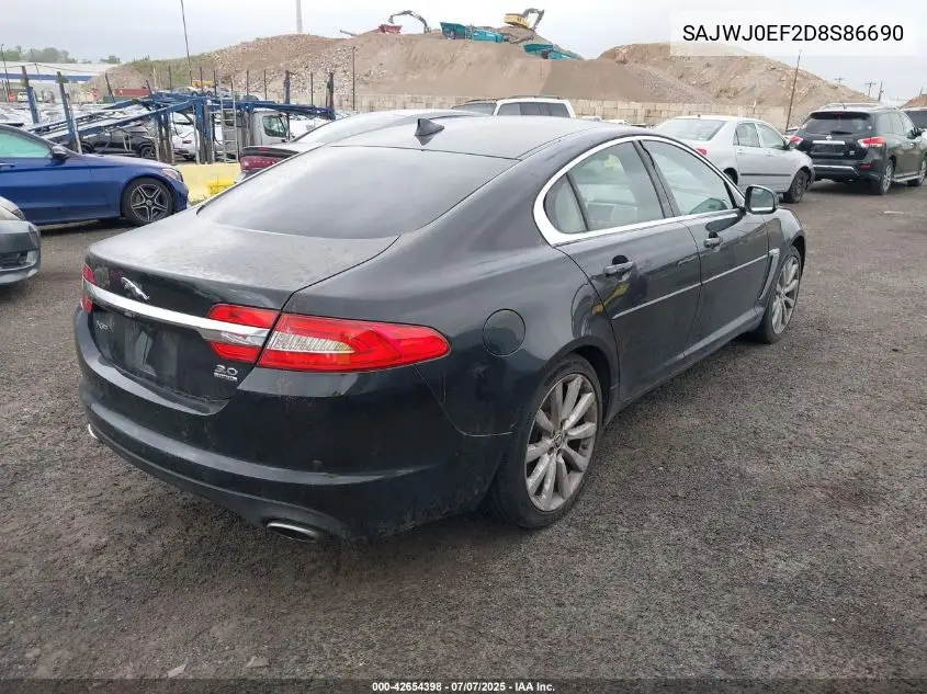 2013 Jaguar Xf VIN: SAJWJ0EF2D8S86690 Lot: 42654398