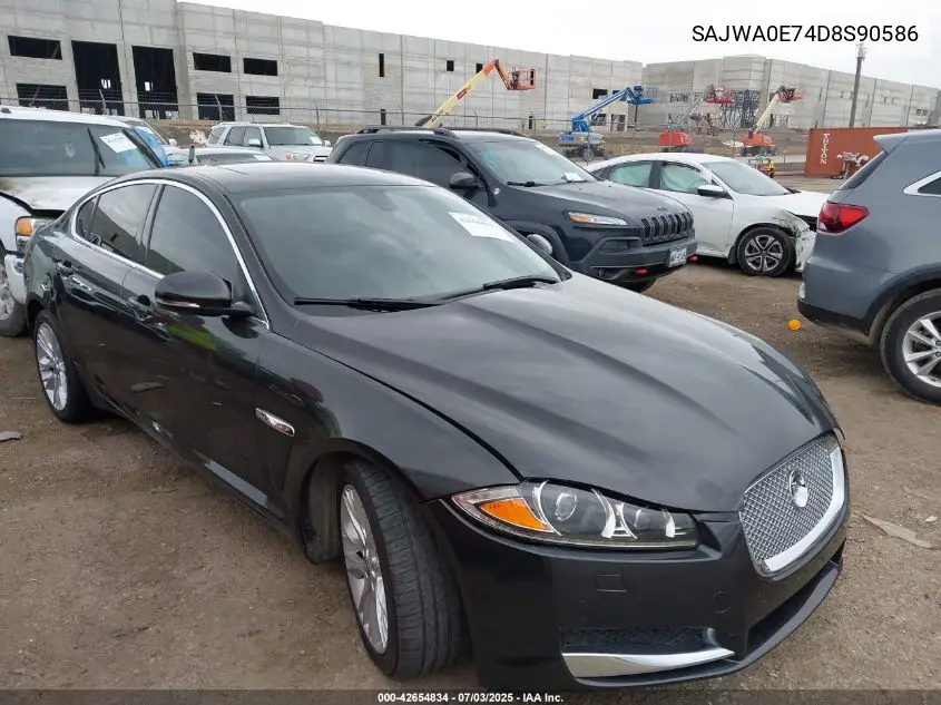 2013 Jaguar Xf VIN: SAJWA0E74D8S90586 Lot: 42654834