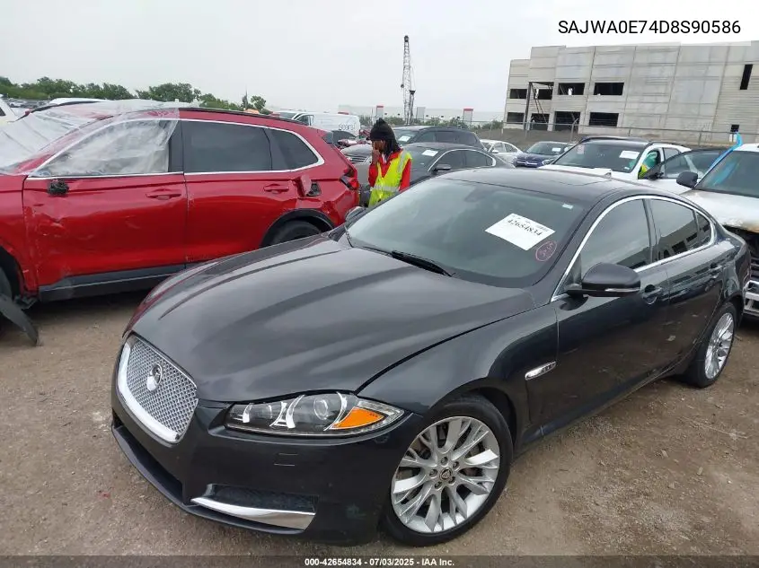 2013 Jaguar Xf VIN: SAJWA0E74D8S90586 Lot: 42654834