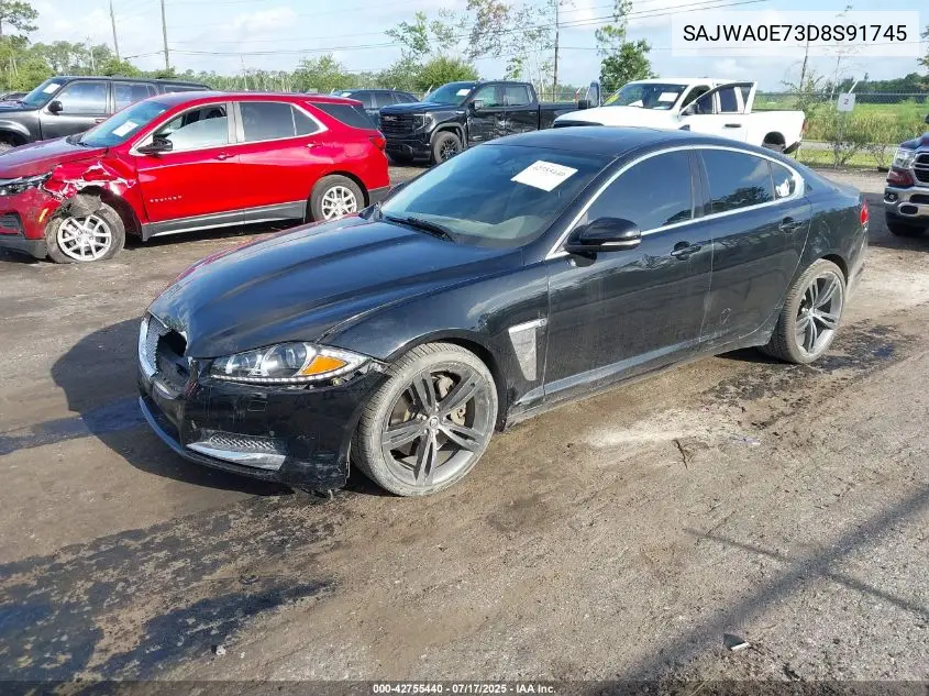 2013 Jaguar Xf V6 Sc VIN: SAJWA0E73D8S91745 Lot: 42755440