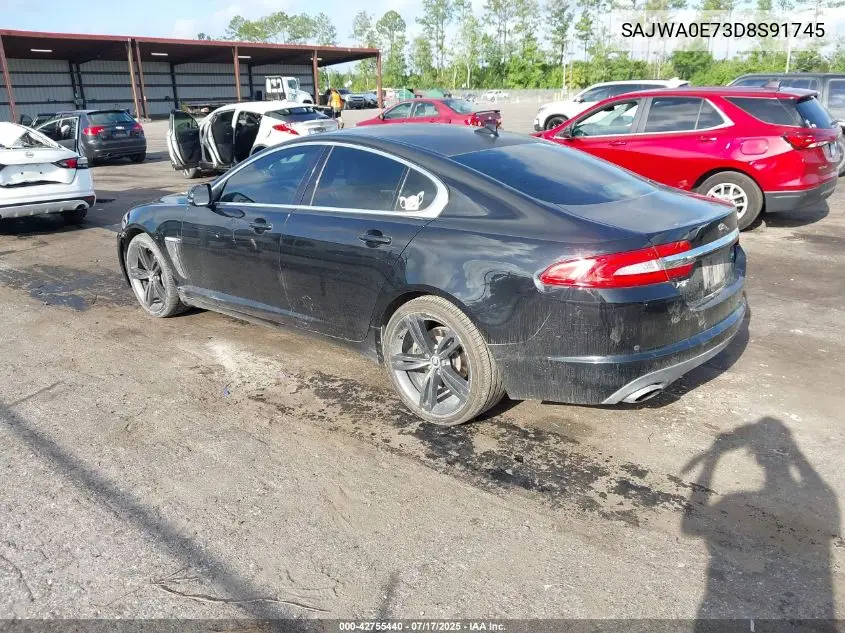 2013 Jaguar Xf V6 Sc VIN: SAJWA0E73D8S91745 Lot: 42755440