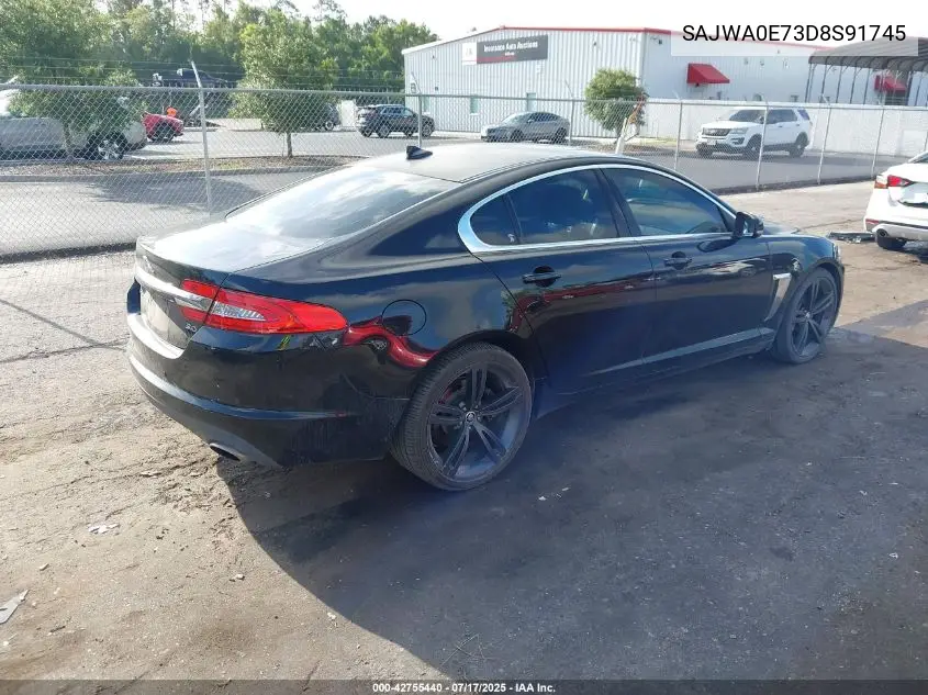 2013 Jaguar Xf V6 Sc VIN: SAJWA0E73D8S91745 Lot: 42755440