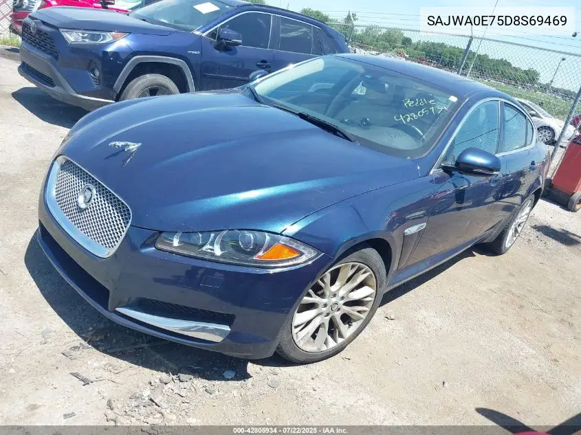 2013 Jaguar Xf V6 Sc VIN: SAJWA0E75D8S69469 Lot: 42805934