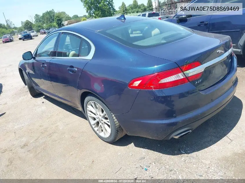 2013 Jaguar Xf V6 Sc VIN: SAJWA0E75D8S69469 Lot: 42805934