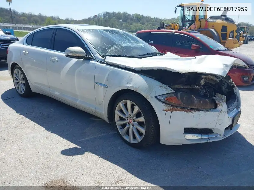 2014 Jaguar Xf V6 Sc VIN: SAJWJ0EF6E8U17959 Lot: 42032302