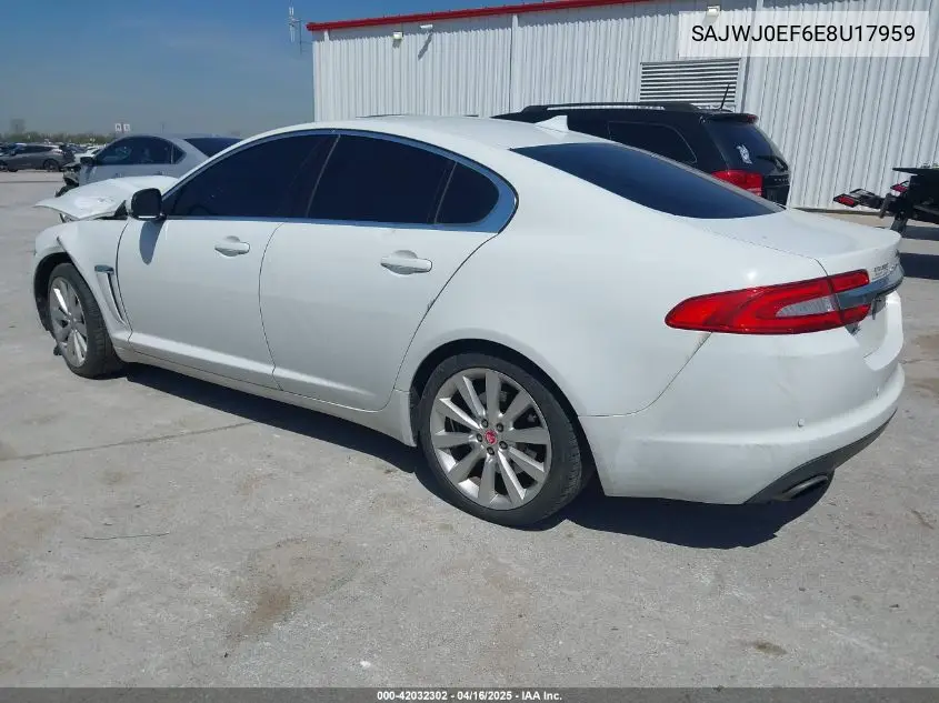2014 Jaguar Xf V6 Sc VIN: SAJWJ0EF6E8U17959 Lot: 42032302