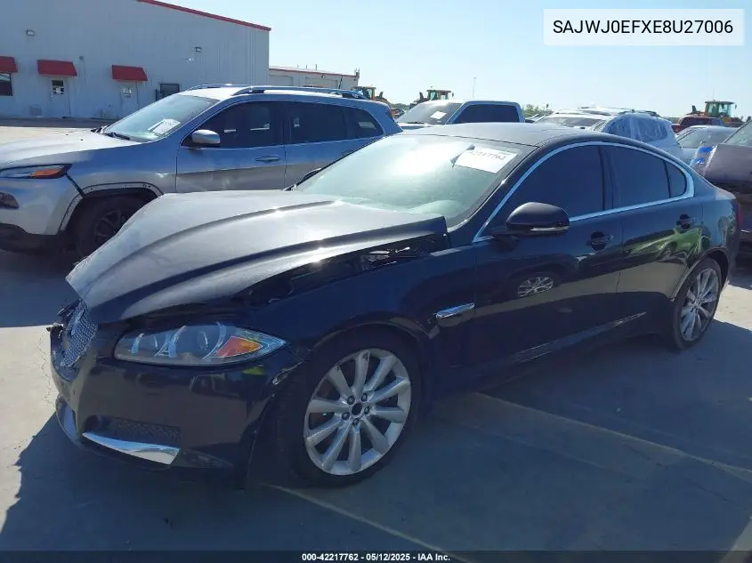 2014 Jaguar Xf V6 Sc VIN: SAJWJ0EFXE8U27006 Lot: 42217762