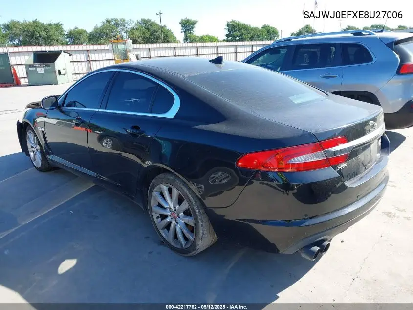 2014 Jaguar Xf V6 Sc VIN: SAJWJ0EFXE8U27006 Lot: 42217762