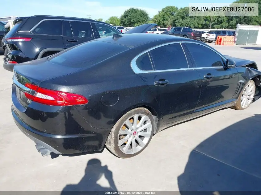 2014 Jaguar Xf V6 Sc VIN: SAJWJ0EFXE8U27006 Lot: 42217762