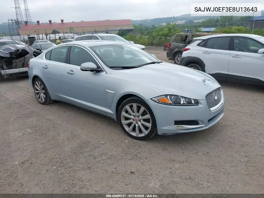 2014 Jaguar Xf VIN: SAJWJ0EF3E8U13643 Lot: 42689727