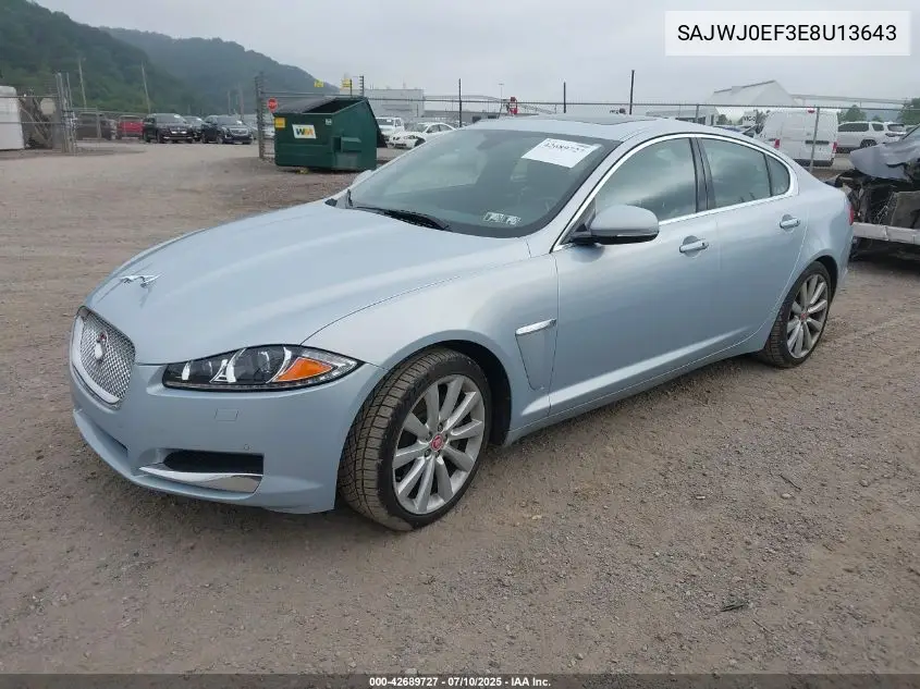 2014 Jaguar Xf VIN: SAJWJ0EF3E8U13643 Lot: 42689727