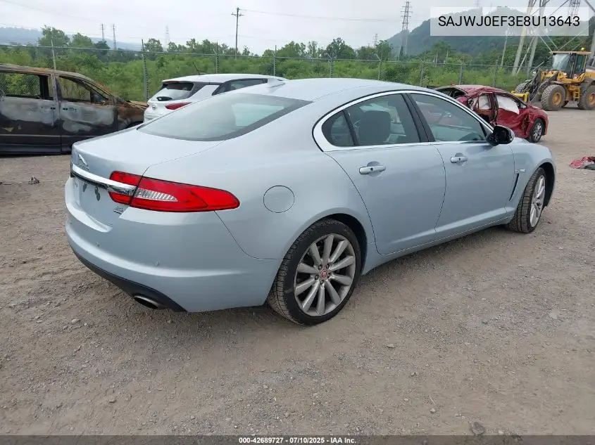 2014 Jaguar Xf VIN: SAJWJ0EF3E8U13643 Lot: 42689727