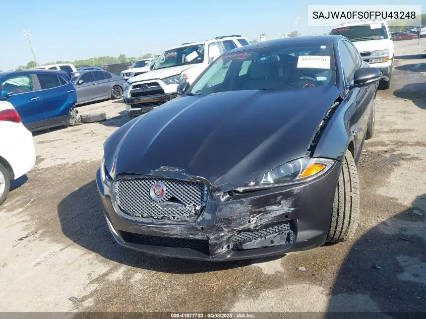 2015 Jaguar Xf 2.0T Premium VIN: SAJWA0FS0FPU43248 Lot: 41977730