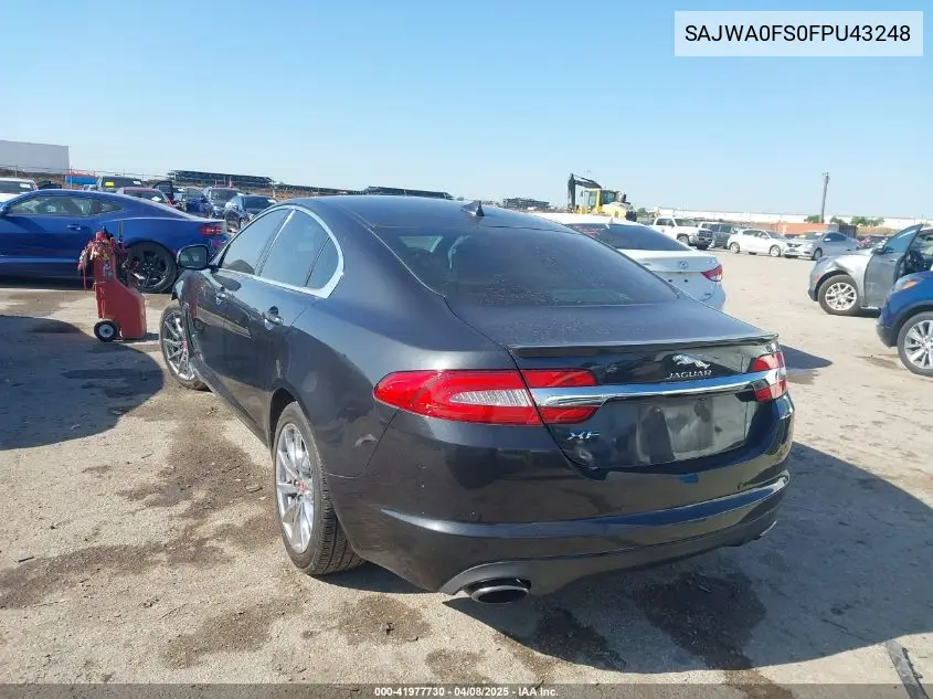2015 Jaguar Xf 2.0T Premium VIN: SAJWA0FS0FPU43248 Lot: 41977730
