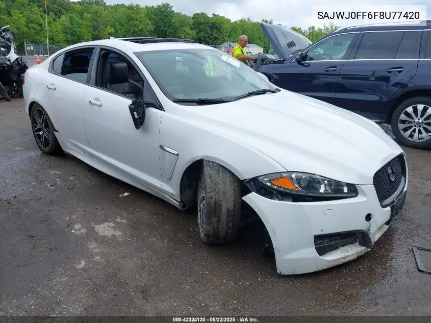 2015 Jaguar Xf 3.0 Portfolio/3.0 Sport VIN: SAJWJ0FF6F8U77420 Lot: 42324130