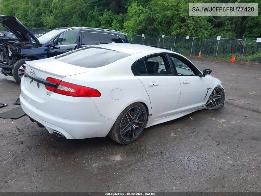 2015 Jaguar Xf 3.0 Portfolio/3.0 Sport VIN: SAJWJ0FF6F8U77420 Lot: 42324130