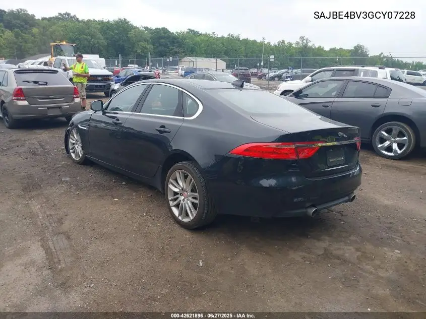 2016 Jaguar Xf 35T Prestige VIN: SAJBE4BV3GCY07228 Lot: 42621896