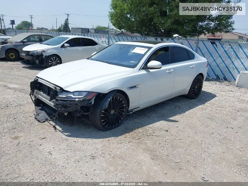 2017 Jaguar Xf 35T Prestige VIN: SAJBK4BV3HCY35170 Lot: 42784989