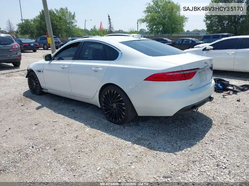 2017 Jaguar Xf 35T Prestige VIN: SAJBK4BV3HCY35170 Lot: 42784989