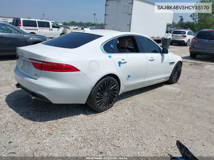 2017 Jaguar Xf 35T Prestige VIN: SAJBK4BV3HCY35170 Lot: 42784989