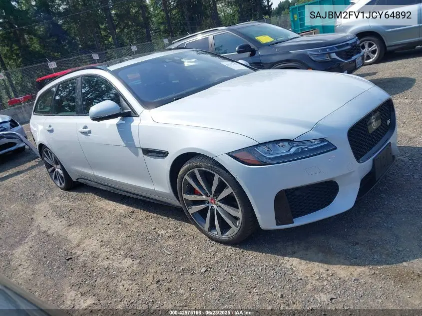 2018 Jaguar Xf S VIN: SAJBM2FV1JCY64892 Lot: 42575168