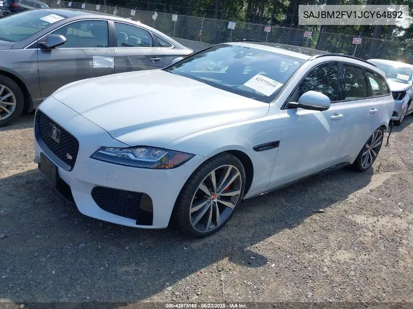 2018 Jaguar Xf S VIN: SAJBM2FV1JCY64892 Lot: 42575168