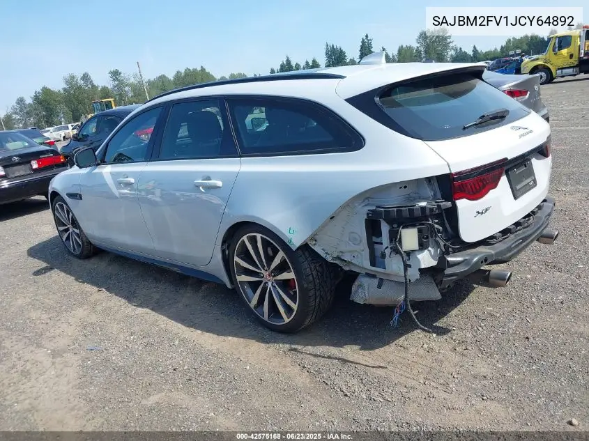 2018 Jaguar Xf S VIN: SAJBM2FV1JCY64892 Lot: 42575168