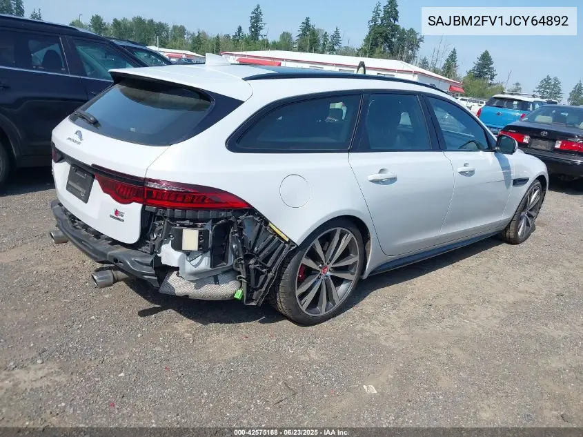 2018 Jaguar Xf S VIN: SAJBM2FV1JCY64892 Lot: 42575168