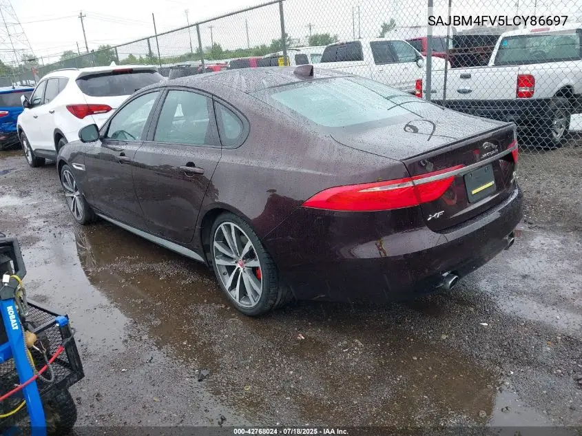 2020 Jaguar Xf S Awd Automatic VIN: SAJBM4FV5LCY86697 Lot: 42768024