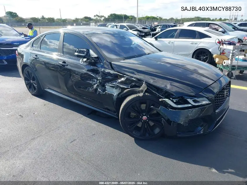 2021 Jaguar Xf R-Dynamic Se P300 Awd Automatic VIN: SAJBL4GX3MCY88730 Lot: 42212089