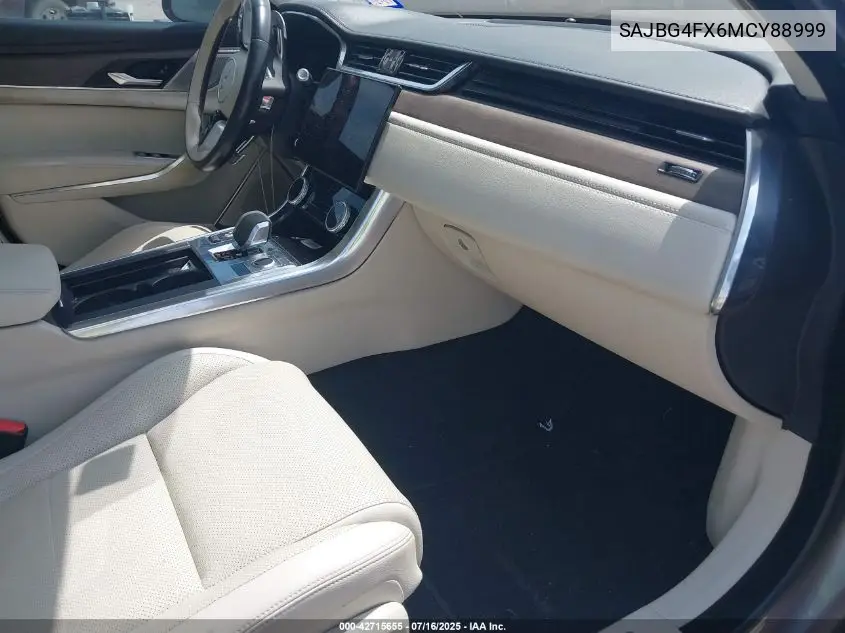 2021 Jaguar Xf Se P250 Rwd Automatic VIN: SAJBG4FX6MCY88999 Lot: 42715655