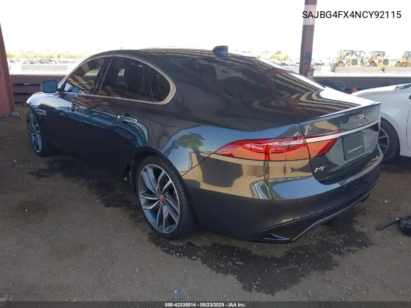 2022 Jaguar Xf Se P250 Rwd Automatic VIN: SAJBG4FX4NCY92115 Lot: 42338514