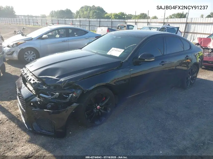 2022 Jaguar Xf Se P250 Rwd Automatic VIN: SAJBG4FX2NCY91237 Lot: 42744543
