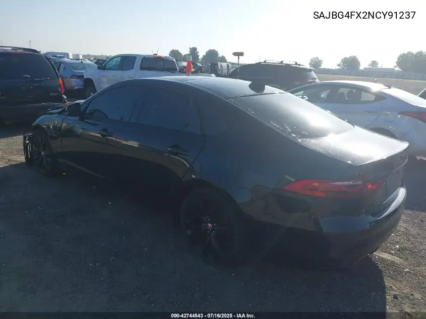 2022 Jaguar Xf Se P250 Rwd Automatic VIN: SAJBG4FX2NCY91237 Lot: 42744543