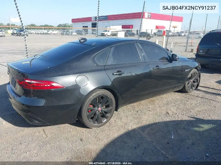 2022 Jaguar Xf Se P250 Rwd Automatic VIN: SAJBG4FX2NCY91237 Lot: 42744543