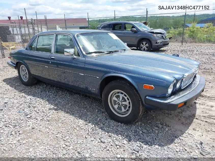1987 Jaguar Xj6 VIN: SAJAV1348HC477152 Lot: 42274741
