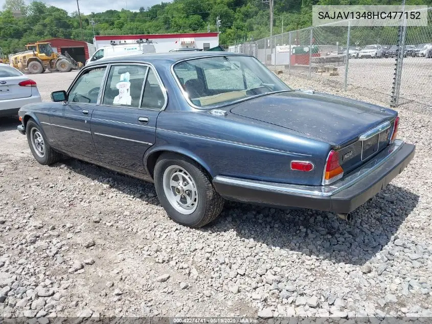 1987 Jaguar Xj6 VIN: SAJAV1348HC477152 Lot: 42274741